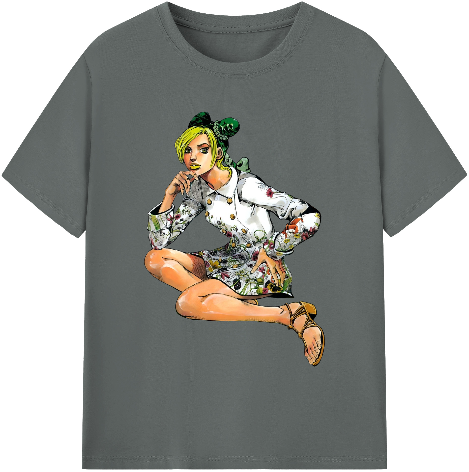 （画像用） "ジョジョの奇妙な冒険 くうじょう ジョリーン JoJo's Bizarre Adventure Jolyne Cujoh " 綿100％ メンズ半袖Tシャツ｜肌触りやわらか＆通気性